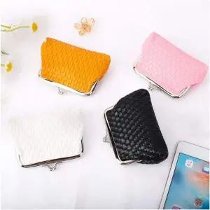 [에이치플러스몰]WL (별별창고) 똑딱이 체크 동전지갑 코인 케이스 가죽 미니