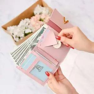 [에이치플러스몰]WL 심플 다용도 투톤 학생 수납 팬시 포켓 지갑