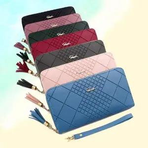 [에이치플러스몰]WL 여성용 대용량 장지갑 지퍼형 아코디언 수납구조