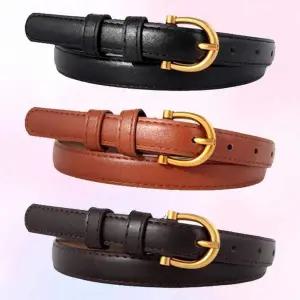 [에이치플러스몰]WL 여성 슬림 가죽 벨트 캐주얼 청바지 원피스 정장용