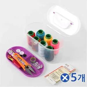 TBZ DIY 손바느질 반짇고리 9종세트 퍼플x5개 바느질용품