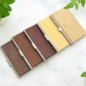 [하프클럽/]우드 이니셜 각인 카드 명함 지갑 케이스 DD-10822