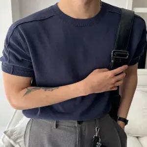 [아레스]르엔 숄더 절개 머슬핏 반팔 니트 (5color)