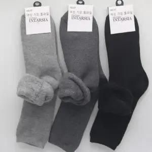 따듯한양말 여성 통파일 기모양말 무지 장목 10켤레