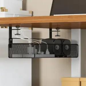 선반 책상 블 거치대 모던한 크 하부 멀티탭 깔끔한