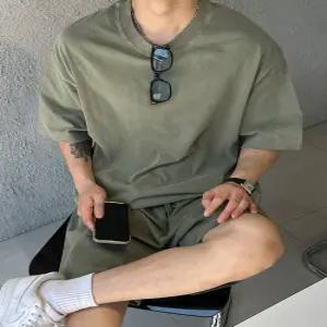 [아레스][SET] 바이드 피그먼트 오버핏 반팔 버뮤다 (5color)