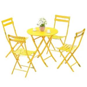 야외테이블세트 철제 접이식 공간활용 원형 카페 루프탑 발코니 테라스 업소용