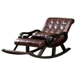 인테리어 스윙체어 발받침 고급 가죽 카페 거실 의자 암체어 흔들 발코니 라탄 엔틱 체어