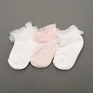 유미레스커즈 3켤레 국산 아동 레이스 발목 양말 세트 유아 아기 남아 여아 어린이 키즈 초등 학생 주니어