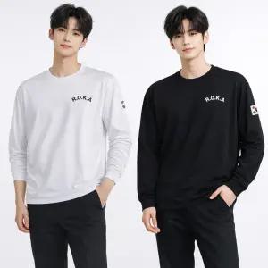 [디바옴므]ROKA 라운드 기능성 쾌적 쿨에버원단 스판 긴팔 티셔츠 쿨론 쿨링 남녀공용