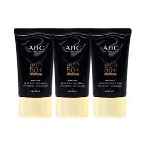 [AHC]AHC 마스터즈 아쿠아 리치 선크림 대용량 썬크림 60ml 3개