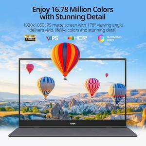 MNN 휴대용 15 6인치 USB 1080P 모니터 HDMI FHD 게이밍 초슬림 IPS