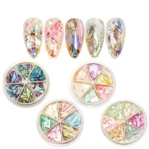 [에스에스_62]얇은 조약돌 네일 세트 자개파츠 6컬러 4종