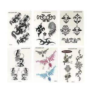 [에스에스_62]바디 패션 스티커 색상랜덤 지워지는 문신 1p