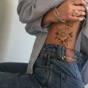 [에스에스_62]여름 여행 남자 셀프 캐릭터타투스티커 꽃