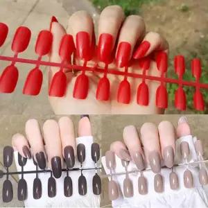 [에스에스_62]연장 컬러 오벌팁 네일연장팁 24p세트 28종