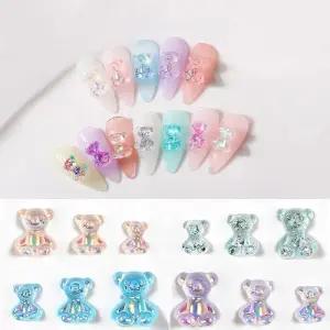 [에스에스_62]곰돌이 스톤 파츠 케릭터네일파츠 6입 8종