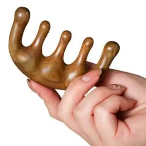 [에스에스_62]얼굴괄사마사지 원목 빗 얼굴 두피 경락