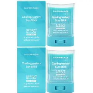 네이처리퍼블릭 캘리포니아 알로에 쿨링 수분 선스틱24g x2개 페이스 바디겸용