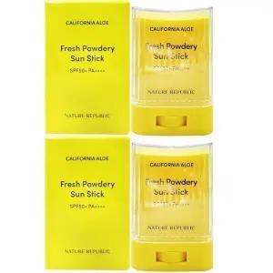 네이처리퍼블릭 캘리포니아 알로에 보송 선스틱24g x2개 워터프루프