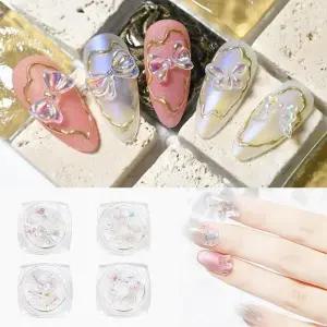 [에스에스_62]달콤 네일 젤리 투명 리본 스톤 6입 4종