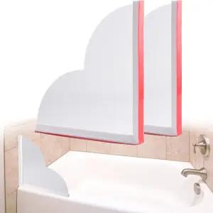 오트란토 2팩 욕조용 대형 프리미엄 실리콘 스플래시 가드 키트 샤워 코너 물 사용하여 방수 자가 로 또는