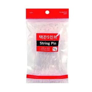 반투명 택고리 12cm 상표택 5인지 라벨끈 택끈 상표끈 스트링끈 500매