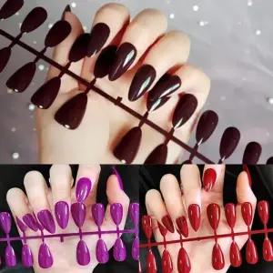 [에스에스_62]연장 컬러 아몬드팁 컬러풀팁 28p세트 29종