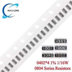 SMD 어레이 네트워크 저항 1%, 0804 0402x4, 116W, 0 ~ 1M 10 15 30 47 82, 1K 2K 2.2K 3K 3.3K 56K, 개 oh