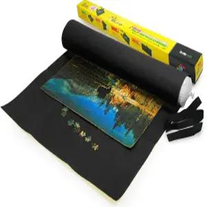 라비버트 3000 조각 직소 퍼즐 매트 롤업 휴대용 보드 간편한 운반 및 보관을 위한 자이언트 펠트 긴 상자