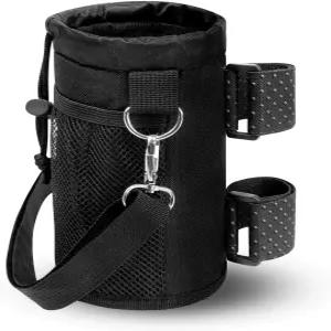 자전거 휠체어 및 스쿠터용 컵 홀더 물병 워커 유모차 Utv ATV e바이크 비치 스트랩 넷 포켓이 있는 범용