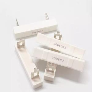2PCS 30W 핀 오디오 시멘트 저항기 1R-100R 옴 5% 2R 3R 4R 5R 6R 8R 10R 세라믹