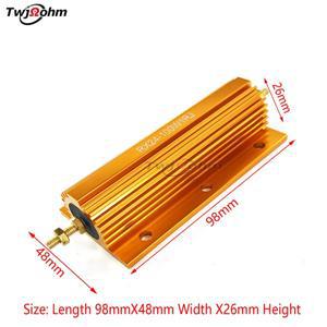 RX24 고출력 100W 알루미늄 셸 저항기 1개 0.1옴 2R3R0.5R4R5R1KJ6R 7R8R10 옴 부하 방전 예비 충전