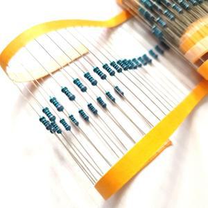 금속 필름 저항기, 0.25W, 14 와트, 1R 1.5 1.8, 2 2.2, 2.4 3 3.3, 1000, 5.1, 7.5, 9.1 K, R, E 옴, 3.9