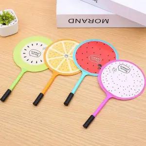 WL (별별창고) 과일 볼펜 부채 수박 그림 손부채 부체 캐릭터 휴대용