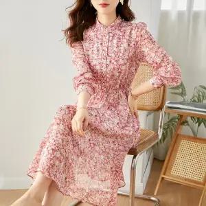 [루미루나]비비헨리넥잔꽃원피스