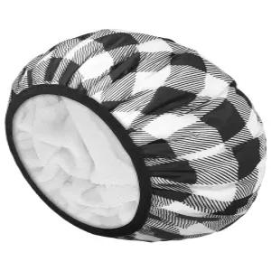 오반 샤워 캡 여성용 테리 천 안감 EVA 외장 재사용 가능한 이중 방수 대형 목욕 헤어 호텔 여행 필수품