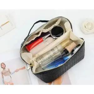 여행용 화장품 파우치 체크 패턴 소품 가방 핸드백 정리함 WFJ6619