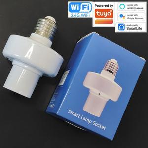 WiFi 투야 스마트 라이프 앱 램프 소켓 전구 어댑터 홀더 베이스 E27 E26 음성 제어 Alexa Google Home 연