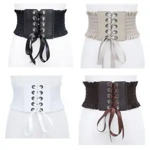 [하프클럽/]패션 스커트에 넓은 허리 스트랩 와이드 장식 벨트