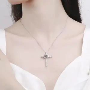 [하프클럽/]주사랑 목걸이 세계언어 크로스 숨겨진 신기한 십자가