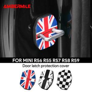 미니 쿠퍼 용 ABS R55 R56 R57 R58 R59 해치 백 자동차 도어 잠금 장치 보호 버클 커버 케이스 스타일링 액
