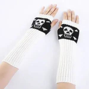 [하프클럽/]패션 해골 니트 핸드워머 팔토시 암워머