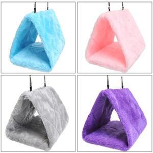 새침대 겨울용 앵무새 케이지  플러시 삼각형 해먹 텐트 수면 부화용