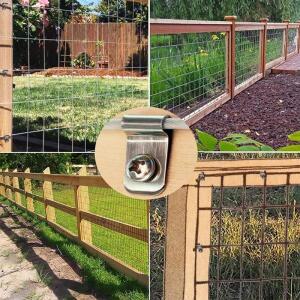 울타리 고정용 호환 알루미늄 클램프 200개 금속 가축 클립 정원 농장 부착