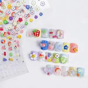 [에스에스_62]리얼 스티커 과일 리본 스마일 하트 5D