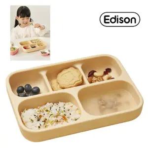 [에디슨] 실리콘 흡착 5구 식판 이유식기 유아식판 EC2506