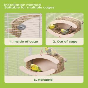 햄스터와 앵무새 해먹 그네 새 은신처 풀 새집 터널 은신처 애완동물 케이지 가  텐트