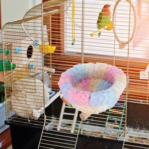 앵무새 은신처 그네 새장용 호환 아늑한 잠자리 잉꼬 코카티엘 러브버드 걸이식 은신처