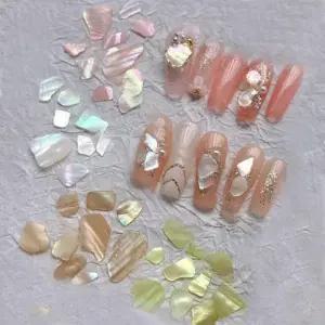 [에스에스_62]동글납작 자개글리터 조약돌 자개 글리터 6종